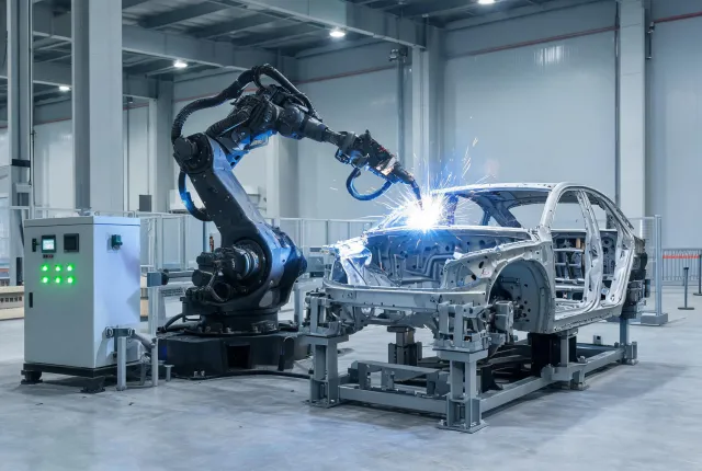 Automotive robotic welding cell